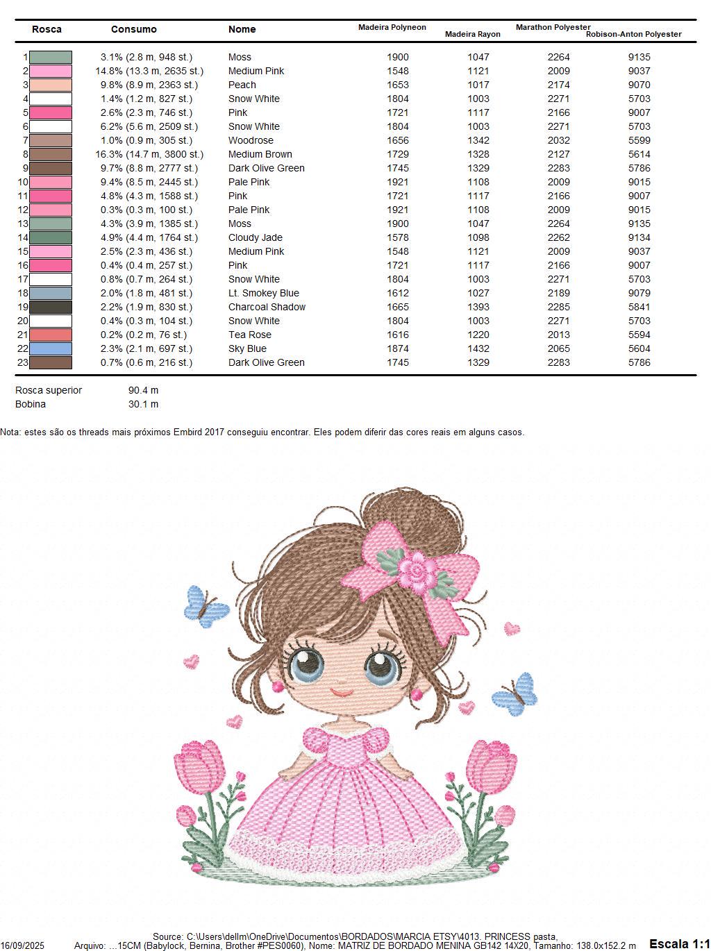 Baby girl embroidery designs - Girl with long hair bun machine embroidery pattern - Princess with flowers file - Instant download pes jef