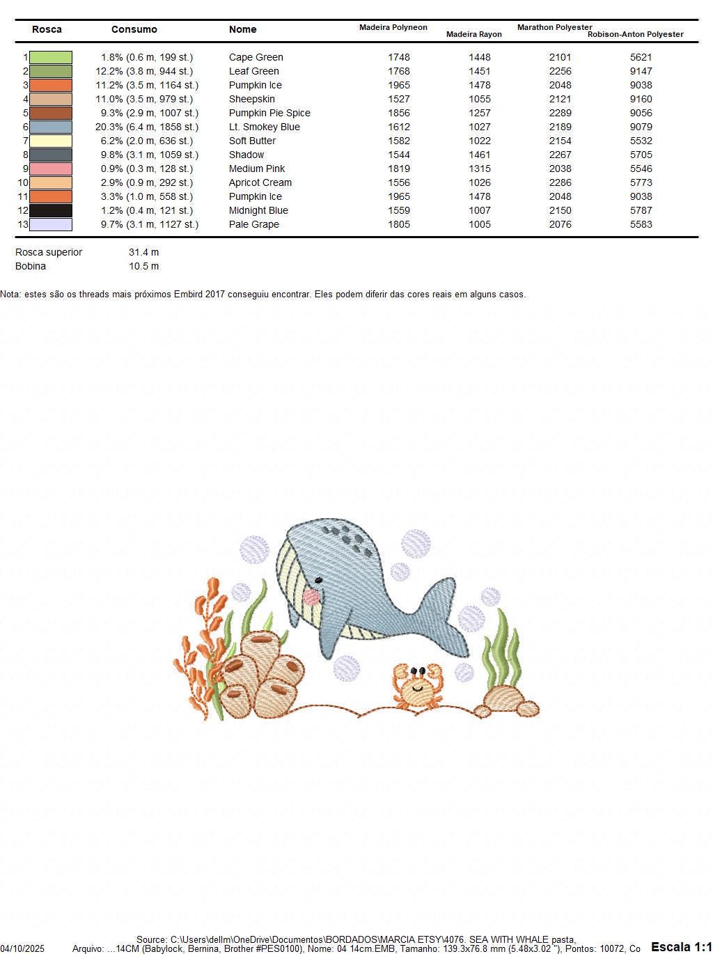 Whale embroidery designs - Ocean Animal Big Fish with crown machine embroidery pattern - Sea Life Baby Boy - Instant digital download pes