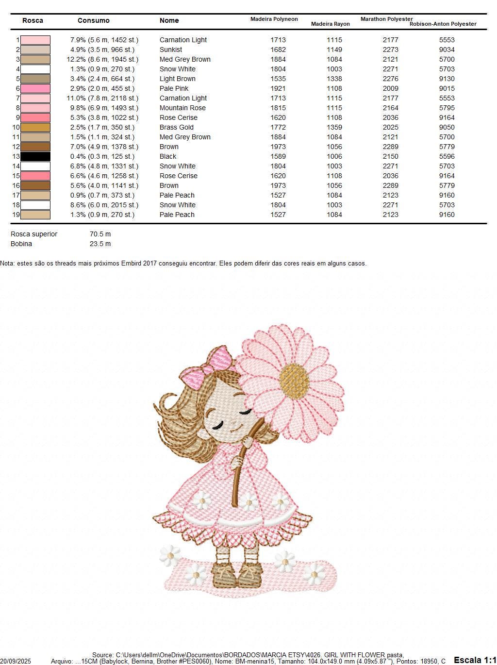 Baby girl embroidery designs - Girl with long hair machine embroidery pattern - Princess with flowers file - Instant download pes jef dst