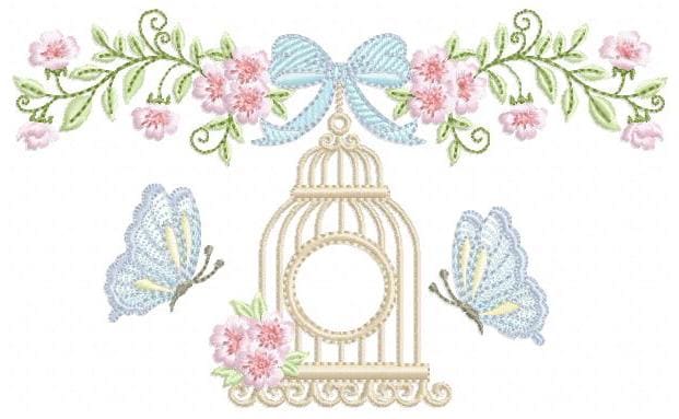 Birdhouse embroidery designs - Cherry Blossom tree with flowers machine embroidery pattern - Baby girl file - Instant digital download pes