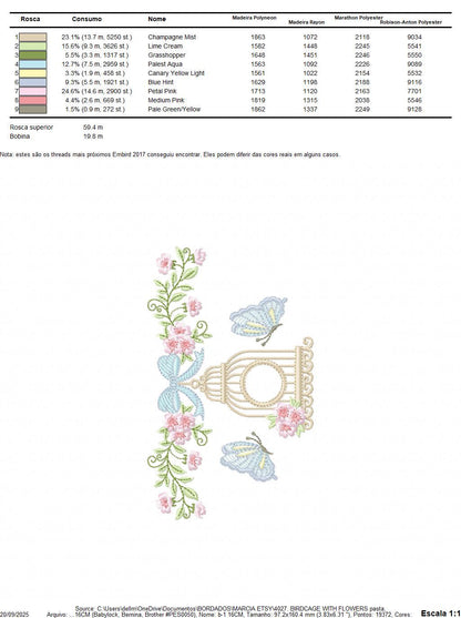 Birdhouse embroidery designs - Cherry Blossom tree with flowers machine embroidery pattern - Baby girl file - Instant digital download pes
