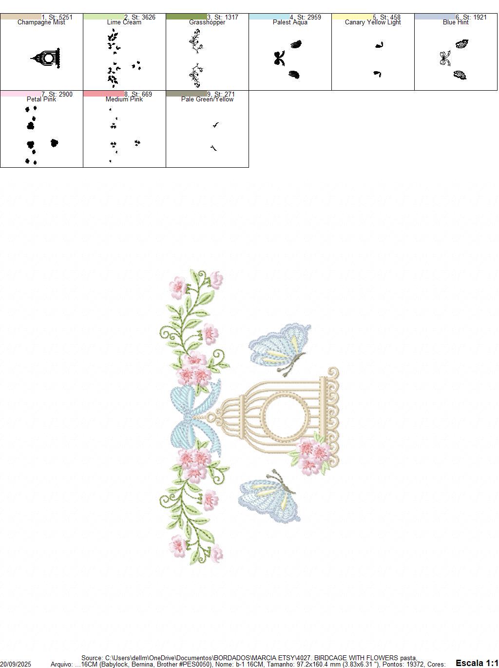 Birdhouse embroidery designs - Cherry Blossom tree with flowers machine embroidery pattern - Baby girl file - Instant digital download pes