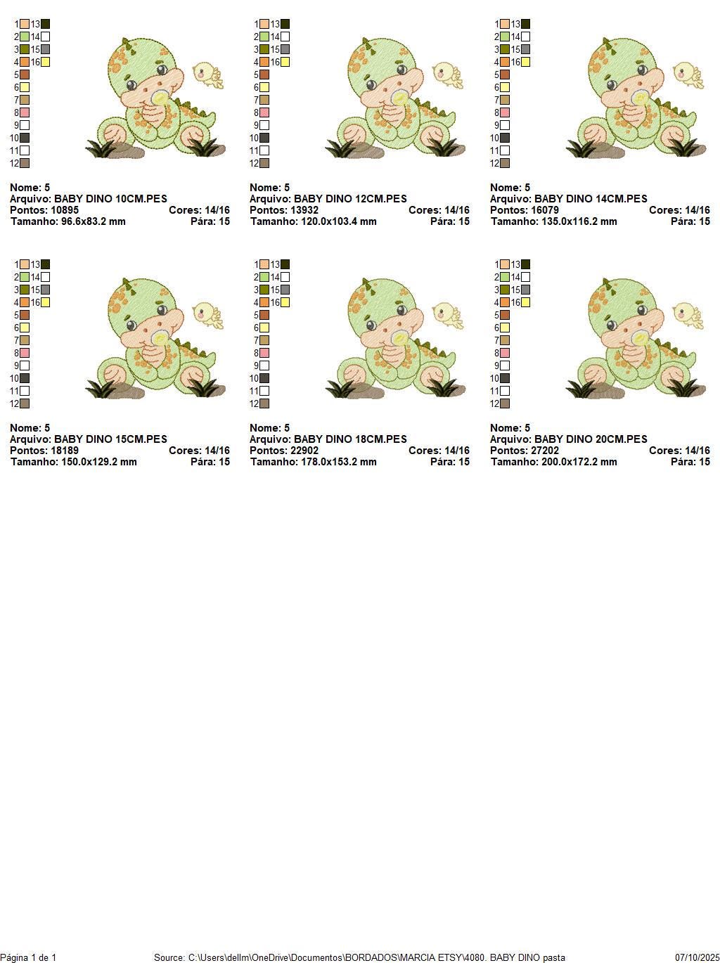 Dinosaur embroidery designs - Baby Boy Dino machine embroidery pattern - Brontosaurus with pacifier - instant digital download pes jef dst