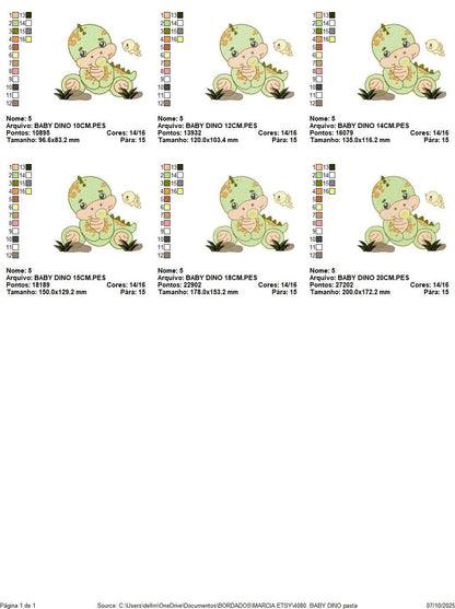 Dinosaur embroidery designs - Baby Boy Dino machine embroidery pattern - Brontosaurus with pacifier - instant digital download pes jef dst
