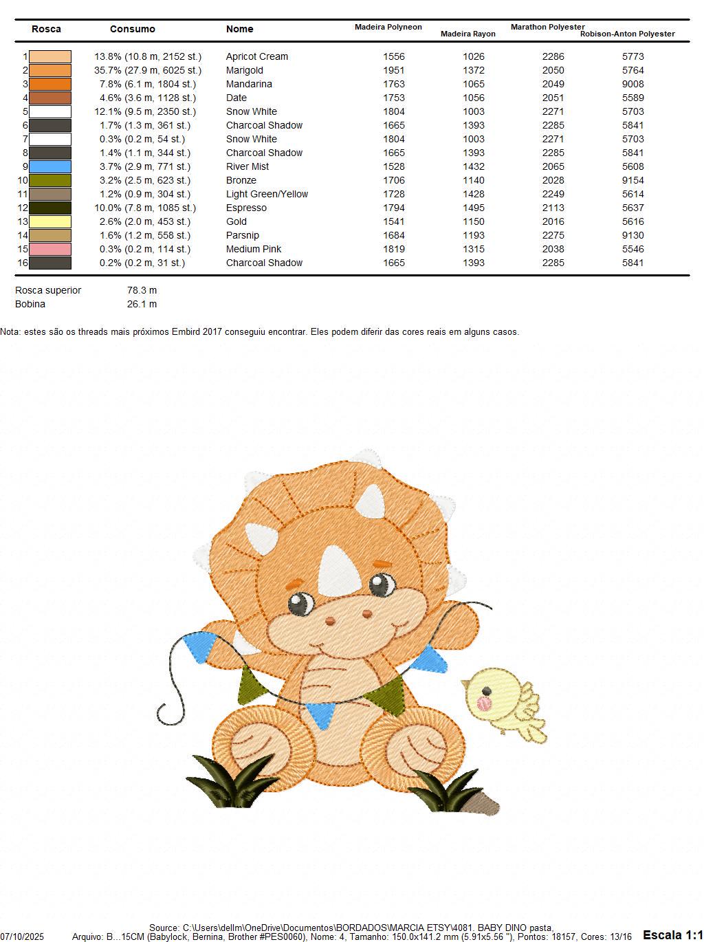 Dinosaur embroidery designs - Dino with flags and birds machine embroidery pattern - Baby Boy Triceratops file - Instant download pes jef