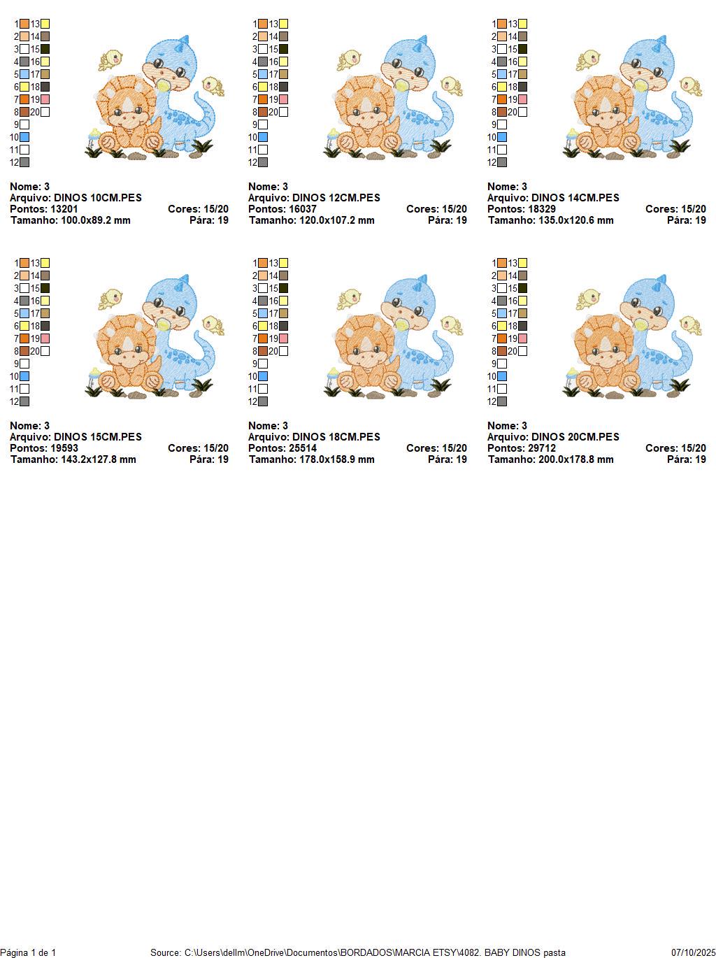 Dinosaur embroidery designs - Dino with pacifier and birds machine embroidery pattern - Brontosaurus and Triceraptor file - Instant download