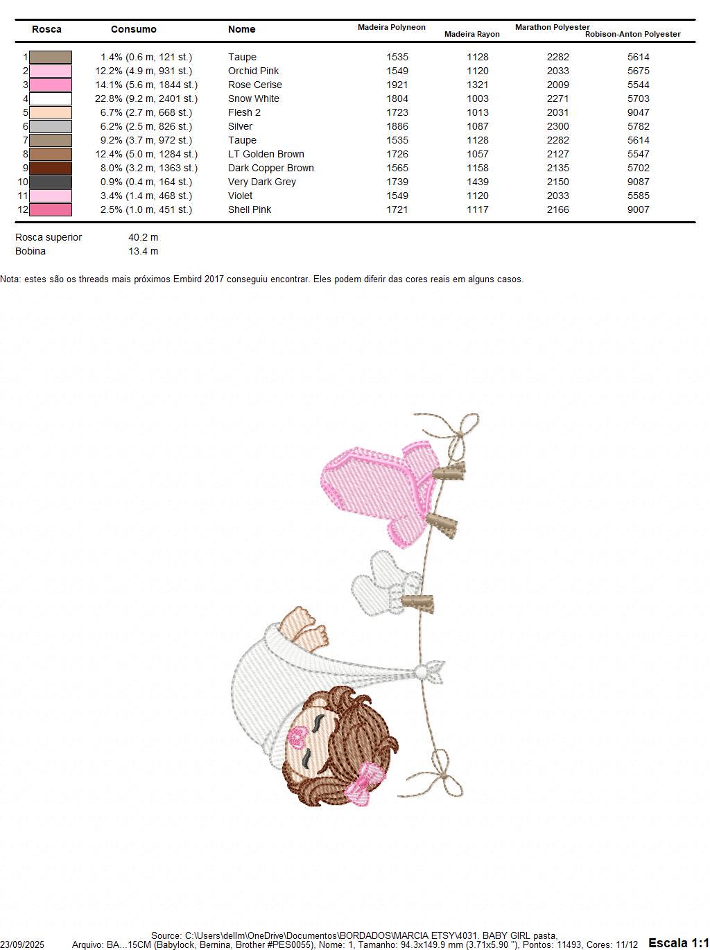 Baby girl with clothes line embroidery designs - Newborn machine embroidery pattern - Gender Reveal Party - Instant digital download pes jef
