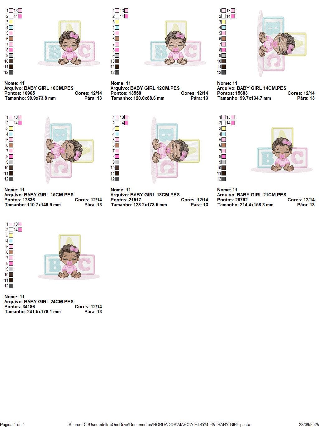 Baby girl embroidery designs - Newborn with pacifier machine embroidery pattern - Girl with black curly hair - Instant digital download pes