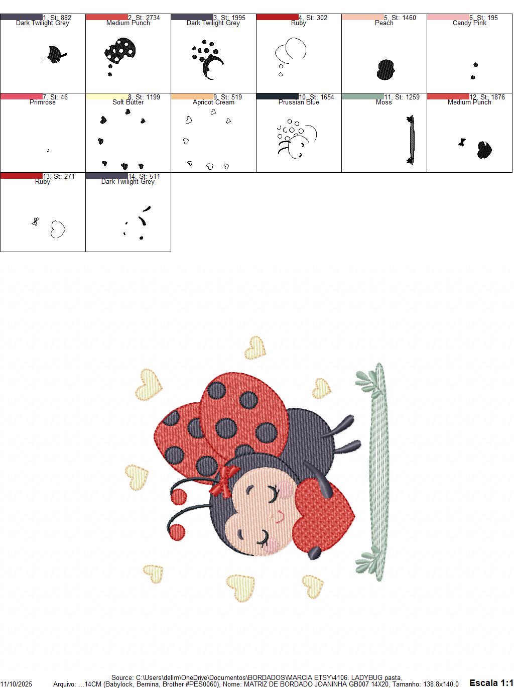 Love Ladybug embroidery designs - Garden Animal machine embroidery pattern - Insect life file - Instant digital download pes jef dst hus vp3