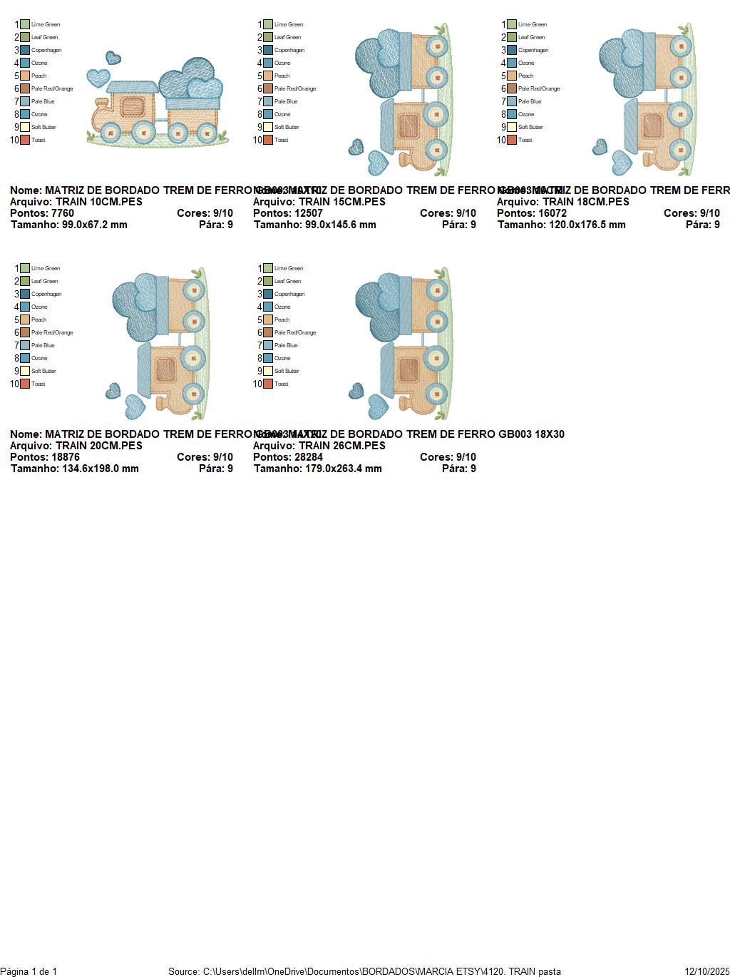 Train with wagon embroidery designs - Train with hearts machine embroidery pattern - Baby boy file - Instant digital download pes jef dst