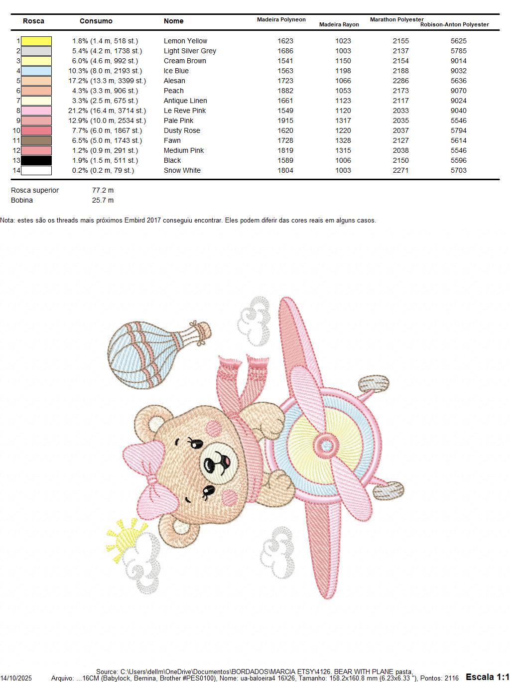 Bear with plane embroidery designs - Baby girl Bear Pilot machine embroidery pattern - Aviator Teddy Bear file - Instant digital download