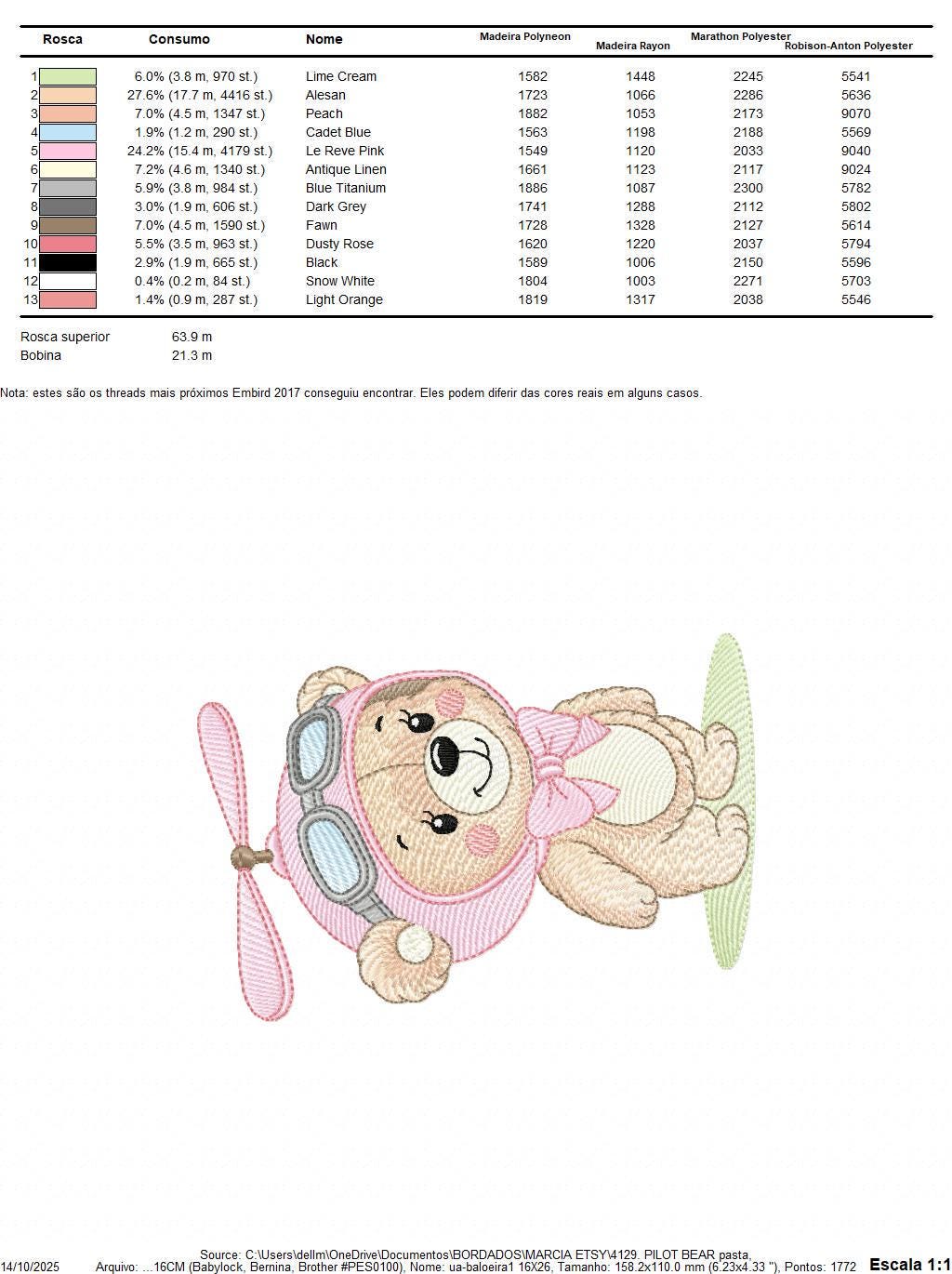 Pilot Bear embroidery designs - Baby Girl machine embroidery pattern - Aviator Teddy bear embroidery file - instant digital download pes jef