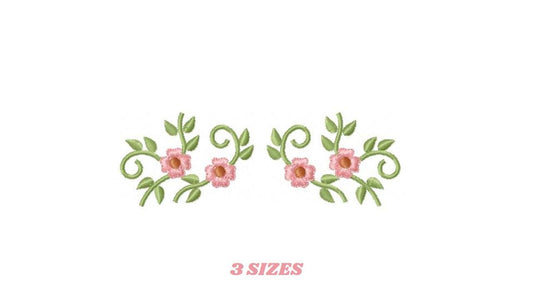 Flower line embroidery designs - Floral Divider machine embroidery pattern - Kitchen towel file - Instant download pes jef dst vp3 hus xxx