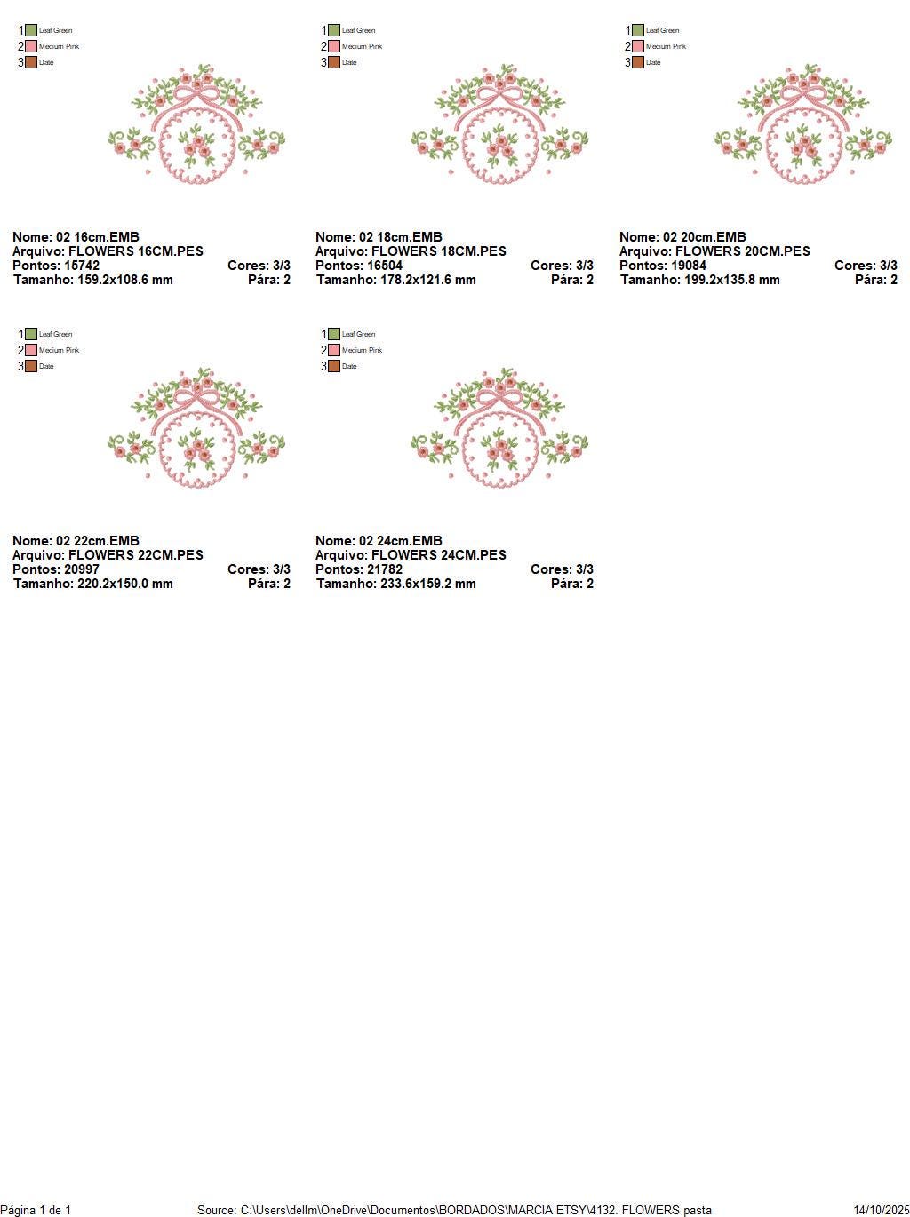 Flower Wreath embroidery designs - Floral Frame machine embroidery pattern - Kitchen Tea Towel file - Instant digital download pes jef dst