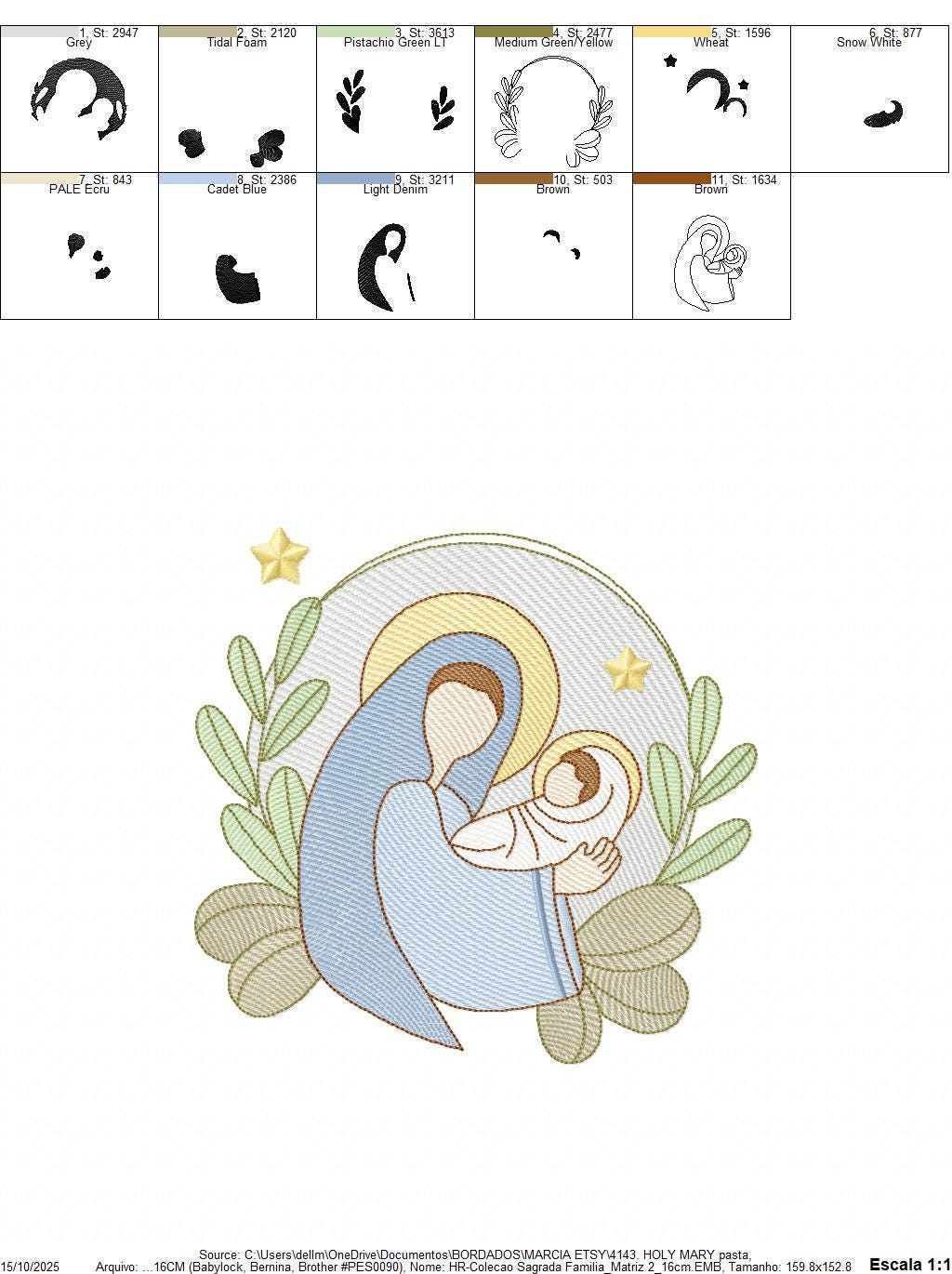 Holy Mary embroidery designs - Virgin Mary and Baby Jesus machine embroidery pattern - Catholic religious file - Instant digital download