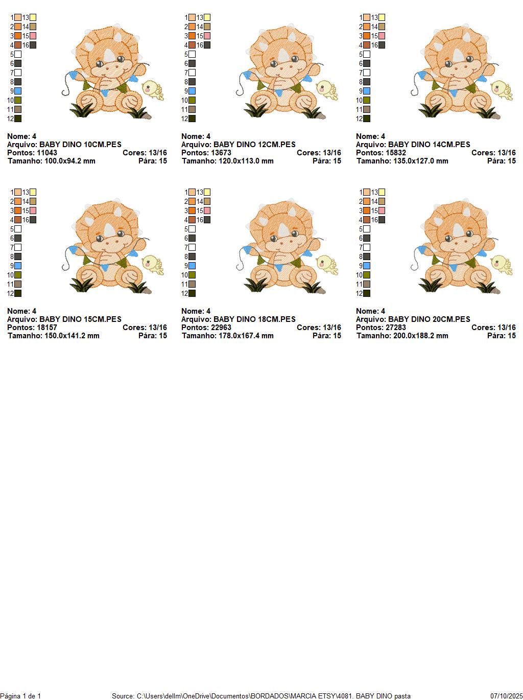 Dinosaur embroidery designs - Dino with flags and birds machine embroidery pattern - Baby Boy Triceratops file - Instant download pes jef