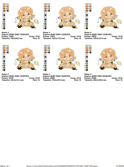 Dinosaur embroidery designs - Dino with flags and birds machine embroidery pattern - Baby Boy Triceratops file - Instant download pes jef