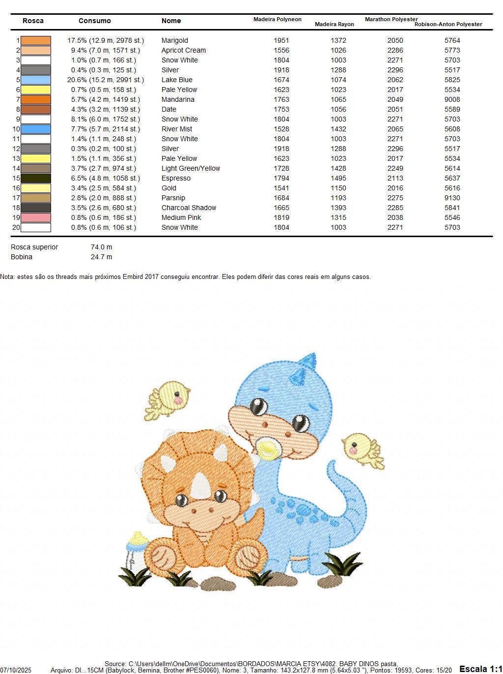 Dinosaur embroidery designs - Dino with pacifier and birds machine embroidery pattern - Brontosaurus and Triceraptor file - Instant download