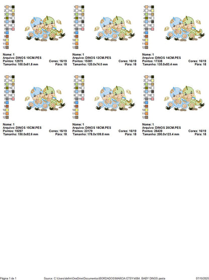 Dinosaur embroidery designs - Baby Boy Dino with pacifier and birds machine embroidery pattern - Brontosaurus T rex - Instant download pes