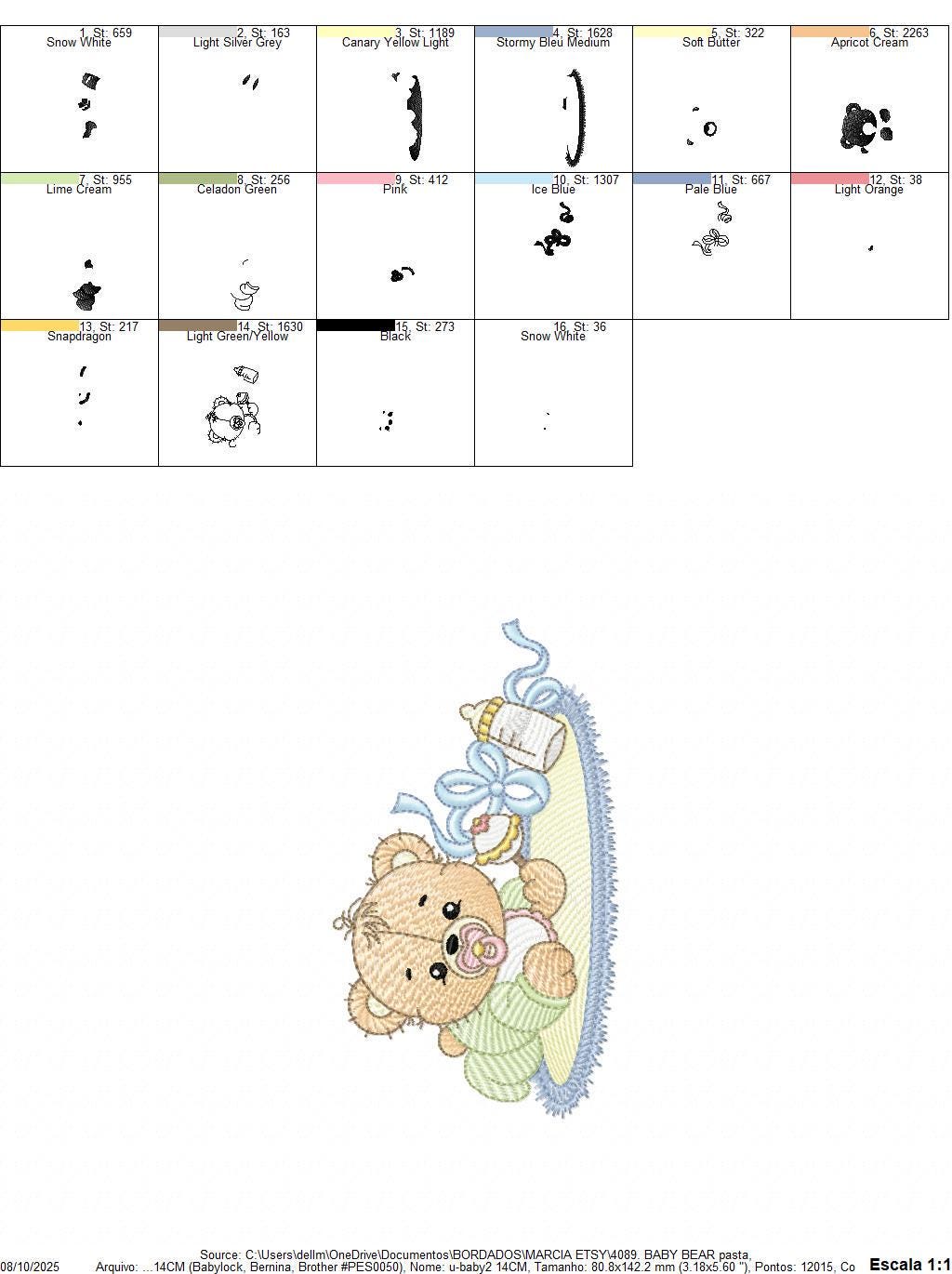 Female Bear with baby bottle embroidery designs - Newborn with pacifier machine embroidery pattern - instant digital download pes jef dst