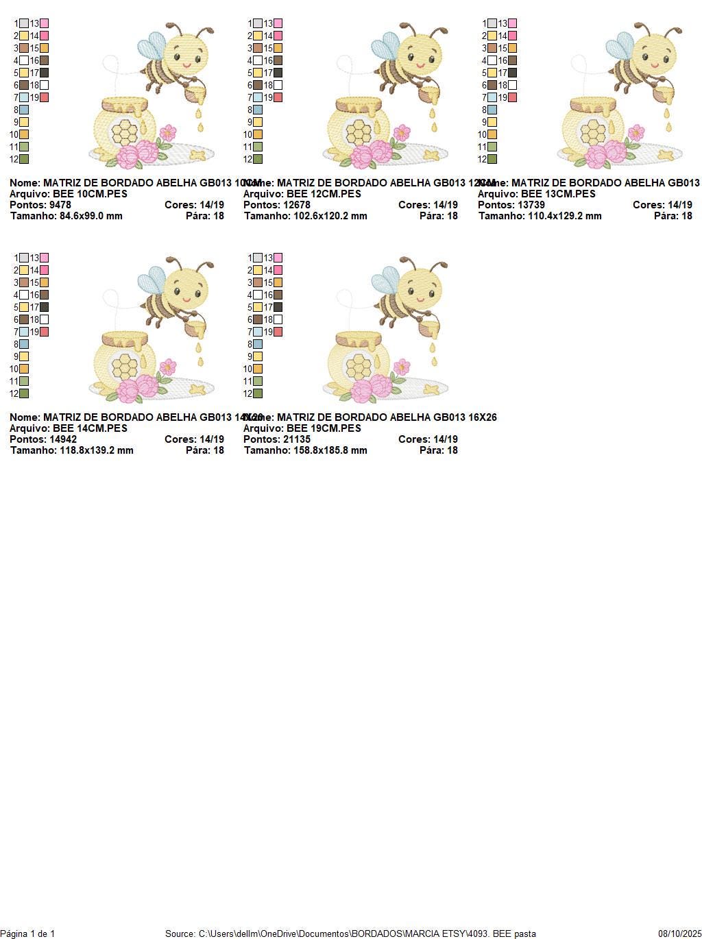 Bee embroidery design - Female Bee with honey pot machine embroidery pattern - Beekeeping Kitchen Towel file - Instant digital download pes