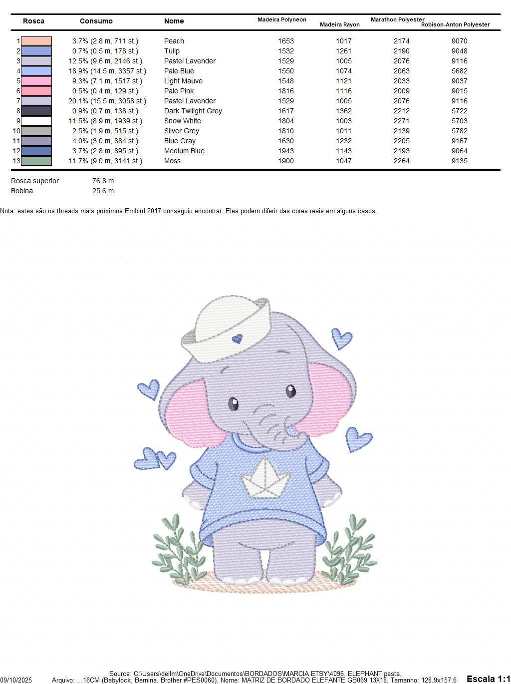 Elephant with hat and hearts embroidery designs - Safari Wild Animal machine embroidery pattern - Baby Boy file - Instant digital download