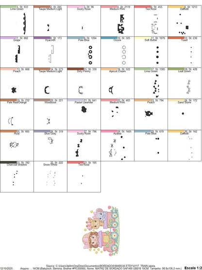 Safari Wild Animals in a train embroidery designs - Elephant and Giraffe machine embroidery pattern - Baby Girl file - Instant download pes