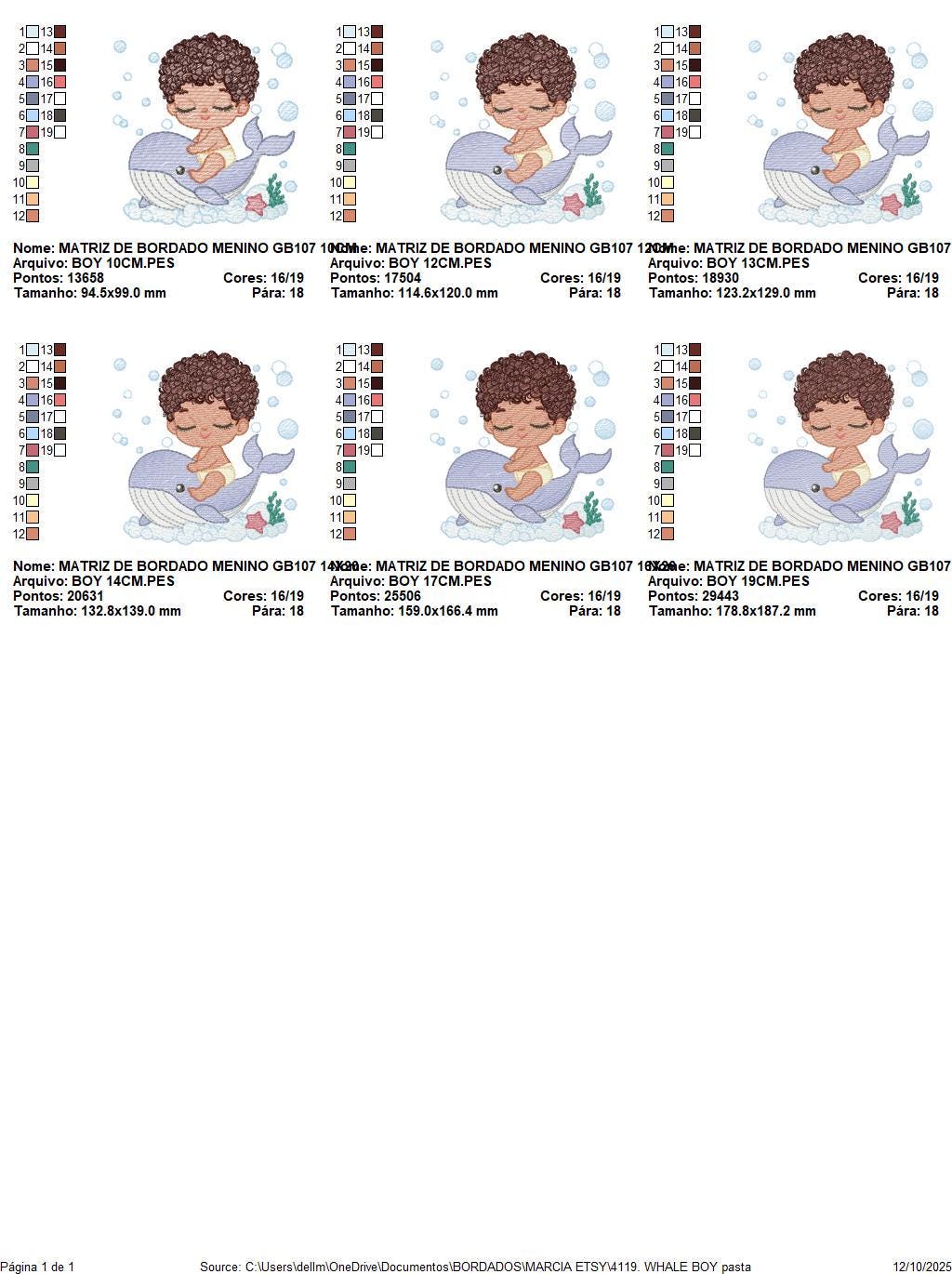 Whale embroidery designs - Diver Swiming Boy with black curly hair machine embroidery pattern - Ocean animal file - Instant download pes jef