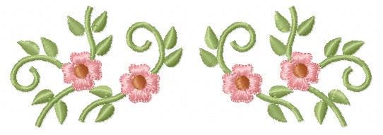 Flower line embroidery designs - Floral Divider machine embroidery pattern - Kitchen towel file - Instant download pes jef dst vp3 hus xxx