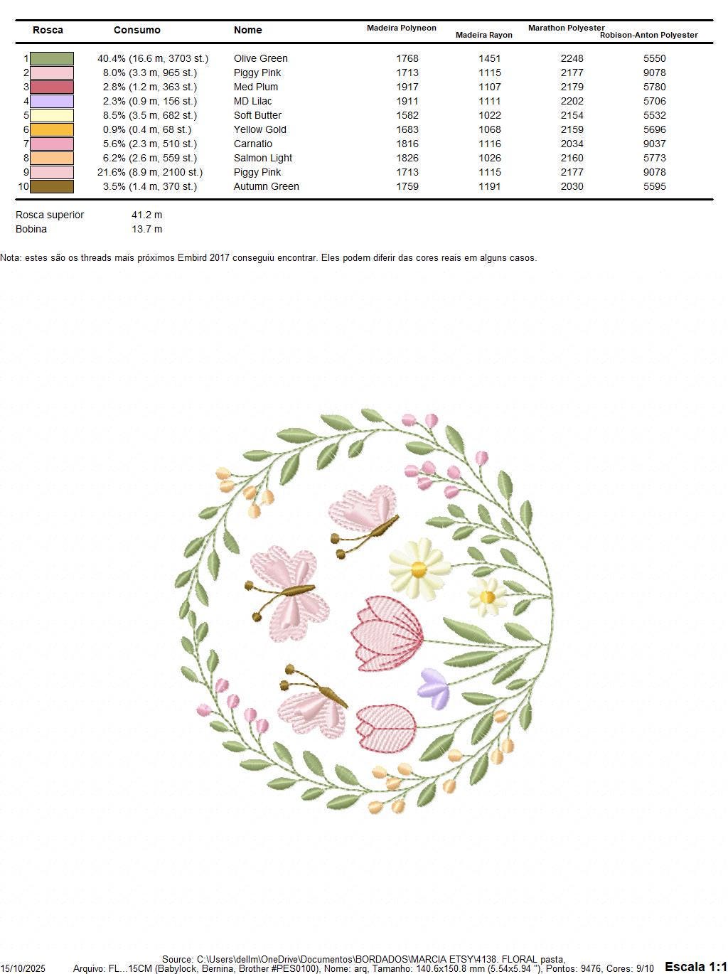 Flower Wreath embroidery designs - Floral Frame machine embroidery pattern - Kitchen Tea Towel file - Instant digital download pes jef dst