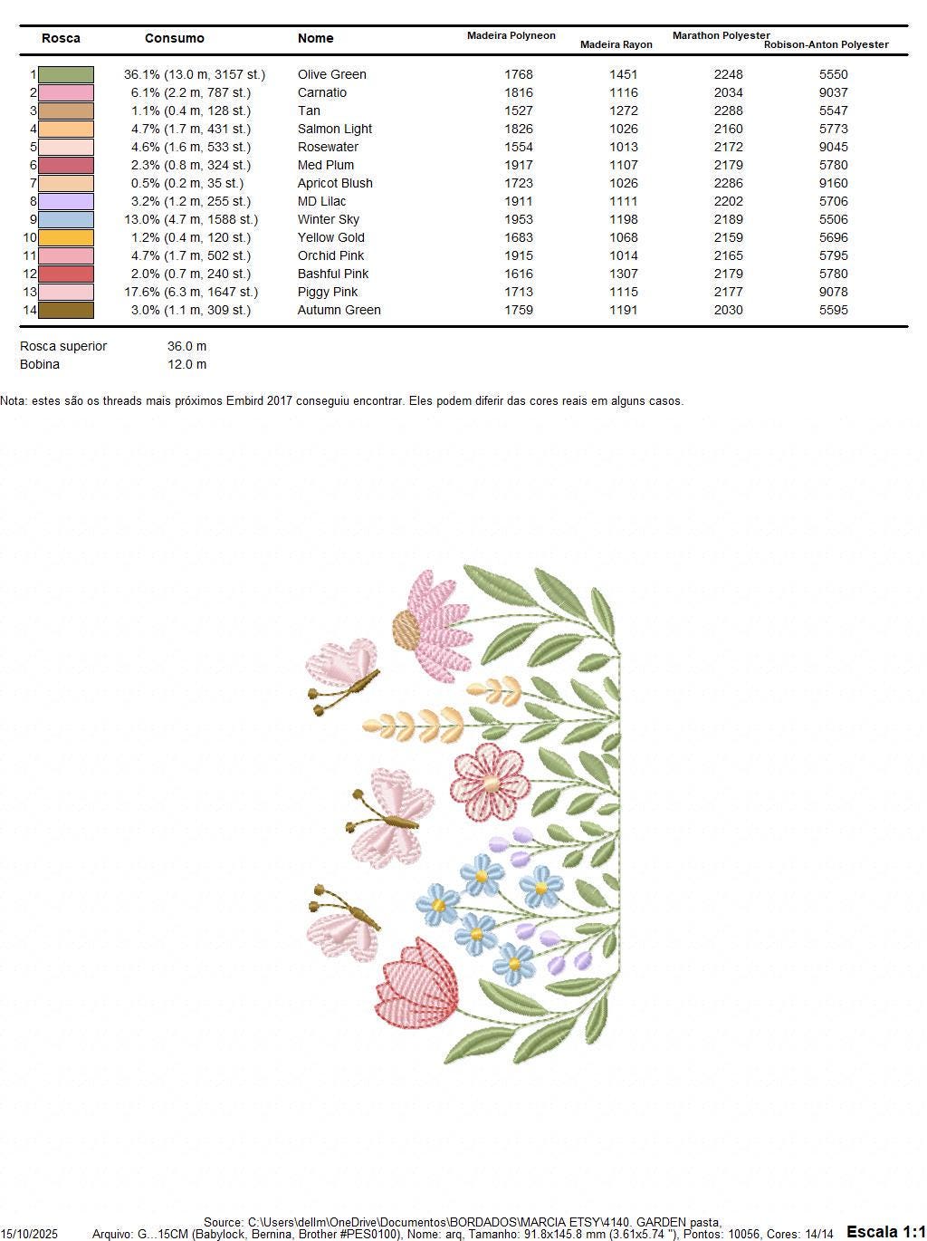 Flower garden embroidery design - Tulip flowers with butterflies machine embroidery pattern - Kitchen Tea towel divider - Instant download