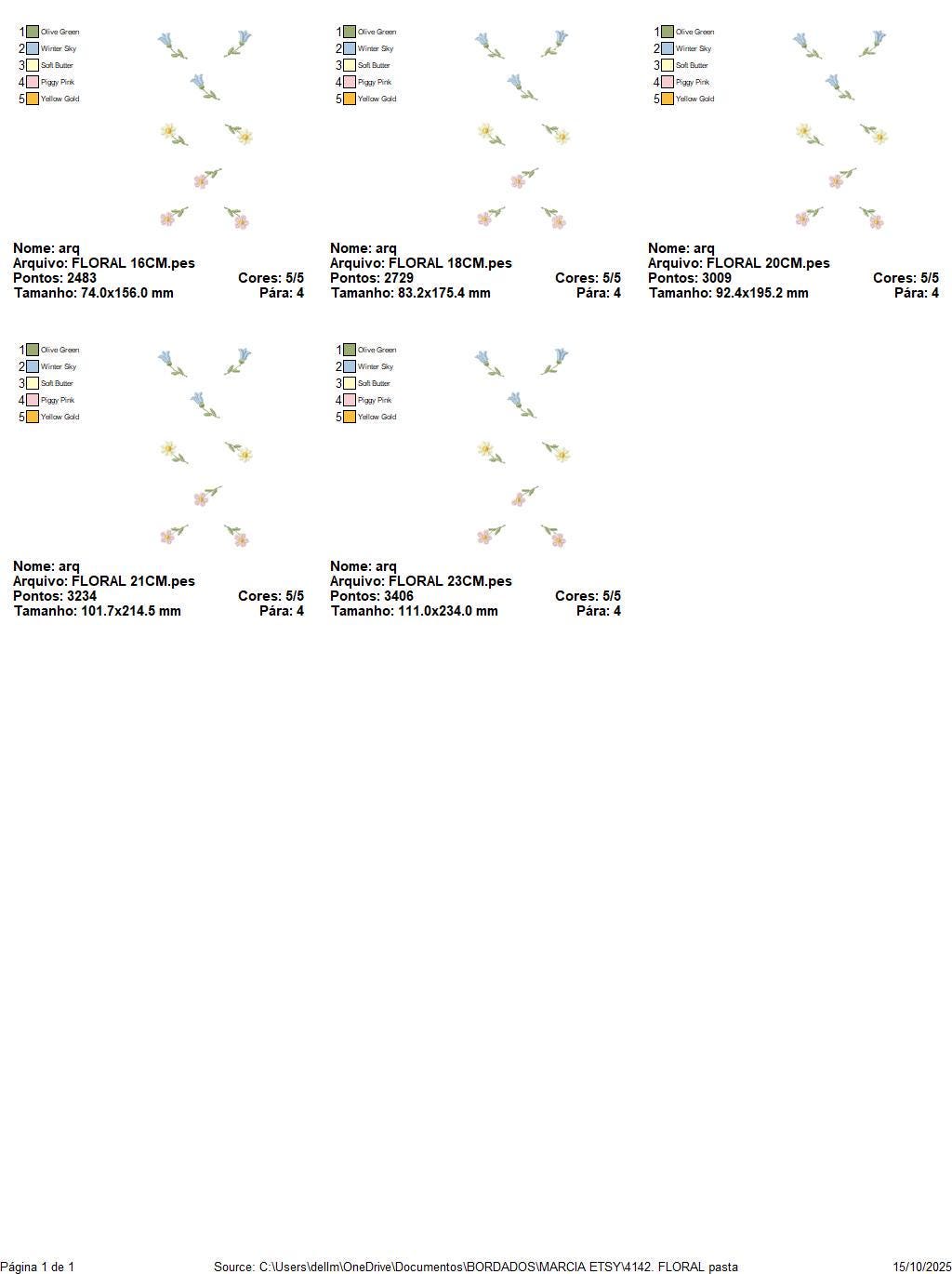 Little Flowers embroidery design - Tulip and daisies machine embroidery pattern - Kitchen Tea towel divider - Instant digital download pes