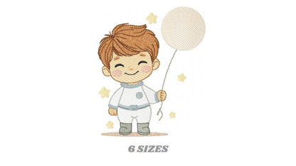 Astronaut embroidery designs - Space Rocket Planet Stars machine embroidery pattern - Baby boy file - Instant digital download pes jef dst