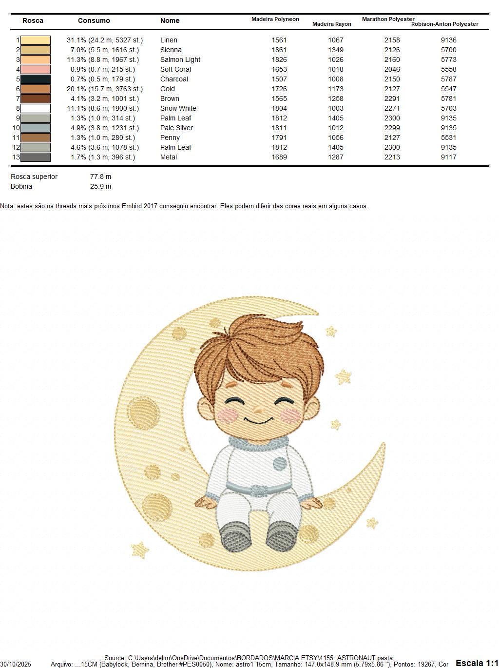 Astronaut embroidery designs - Space Planet Stars machine embroidery pattern - Baby boy in the moon file - Instant digital download pes jef