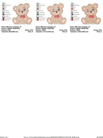 Teddy Bear embroidery designs - Baby boy with red bow tie machine embroidery pattern - Instant digital download pes jef dst hus vp3 exp xxx