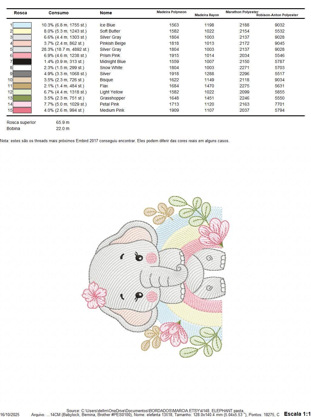 Elephant embroidery designs - Safari Wild Animal machine embroidery pattern - Baby Girl file - Flowers and rainbow - Instant download pes