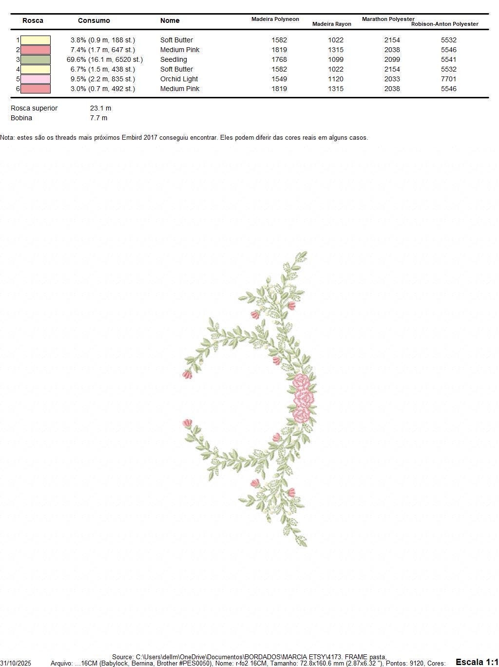 Monogram Frame with roses embroidery designs - Flower Laurel wreath machine embroidery pattern - Rose baby girl file - Instant download pes
