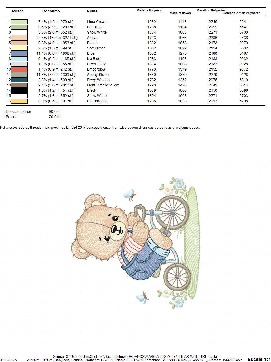 Male Bear with bike embroidery designs - Bear with bicycle machine embroidery pattern - Baby boy file - Instant digital download pes jef dst