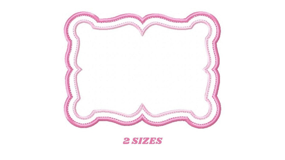 Square Frame embroidery designs set - Monogram Applique Shape Machine embroidery pattern - Rectangle Monogram - Instant digital download pes