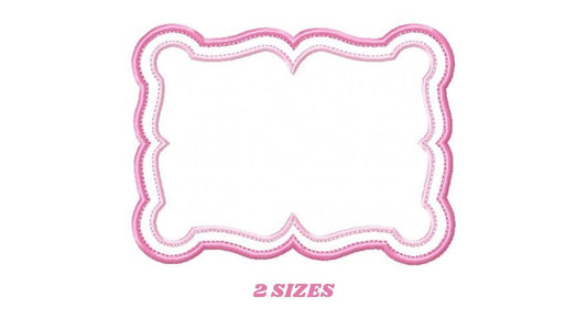 Square Frame embroidery designs set - Monogram Applique Shape Machine embroidery pattern - Rectangle Monogram - Instant digital download pes