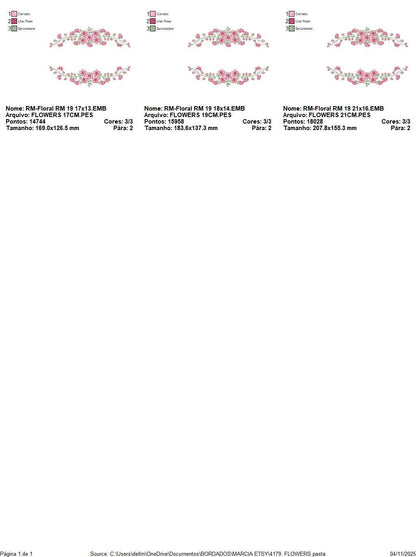 Monogram Frame with roses embroidery designs - Flower Laurel wreath machine embroidery pattern - Kitchen Towel file - Instant download jef