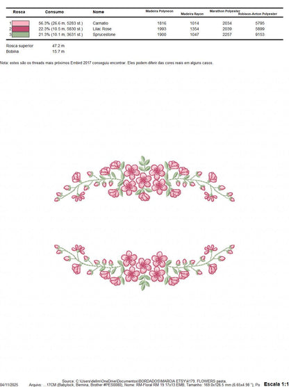 Monogram Frame with roses embroidery designs - Flower Laurel wreath machine embroidery pattern - Kitchen Towel file - Instant download jef