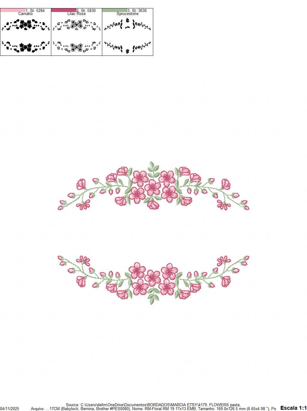 Monogram Frame with roses embroidery designs - Flower Laurel wreath machine embroidery pattern - Kitchen Towel file - Instant download jef