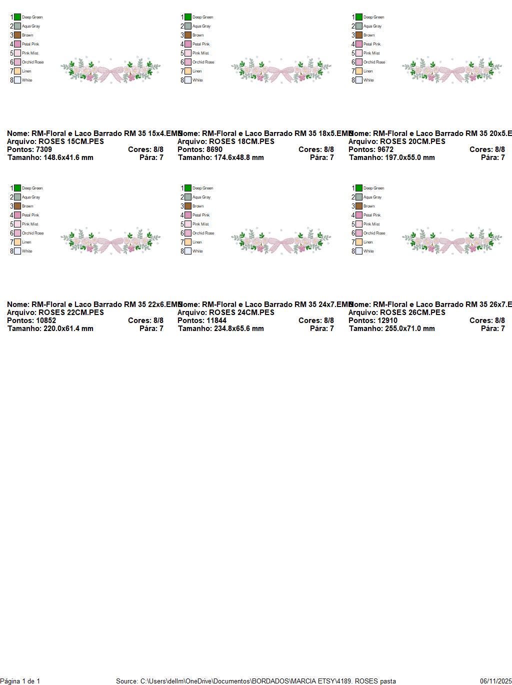 Monogram Frame with roses embroidery designs - Flower Laurel wreath machine embroidery pattern - Rose baby girl file - Instant download jef