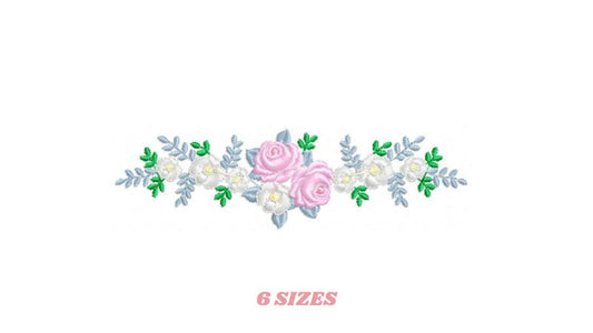 Flower line embroidery designs - Roses Divider machine embroidery pattern - Kitchen towel file - Instant download pes jef dst vp3 hus xxx