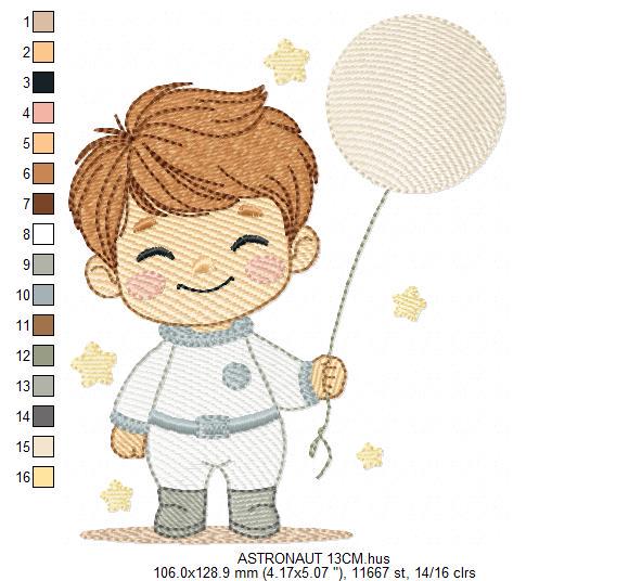 Astronaut embroidery designs - Space Rocket Planet Stars machine embroidery pattern - Baby boy file - Instant digital download pes jef dst