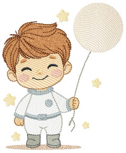 Astronaut embroidery designs - Space Rocket Planet Stars machine embroidery pattern - Baby boy file - Instant digital download pes jef dst