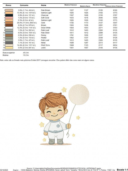 Astronaut embroidery designs - Space Rocket Planet Stars machine embroidery pattern - Baby boy file - Instant digital download pes jef dst