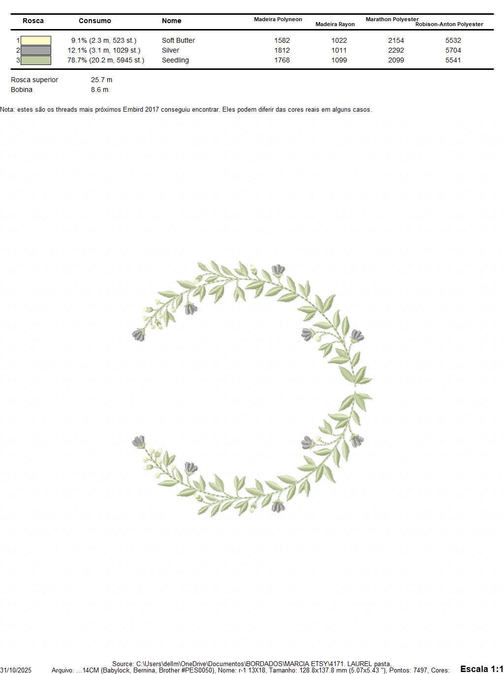 Laurel Garland Frame embroidery designs - Green Laurel Wreath machine embroidery pattern - Baby Monogram shape file - Instant download pes