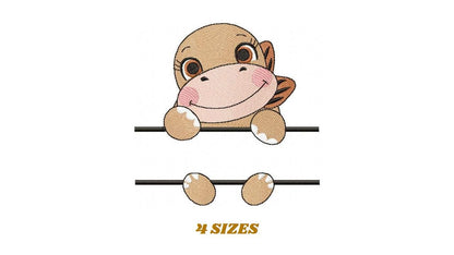 Baby Girl Dinosaur with frame for name embroidery designs - Split Dino machine embroidery pattern - Baby boy file - Instant download pes jef